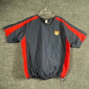 Cooperstown Jacket‎ Mens M Blue Windbreaker Short Sleeve Dreams Park Baseball